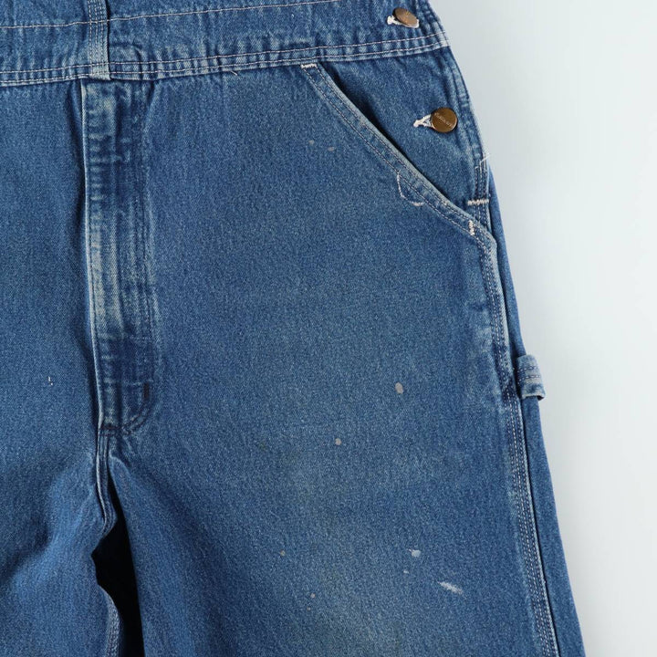 Carhartt denim overalls for men, equivalent to W38 cotton blue type Vintage Second Hand