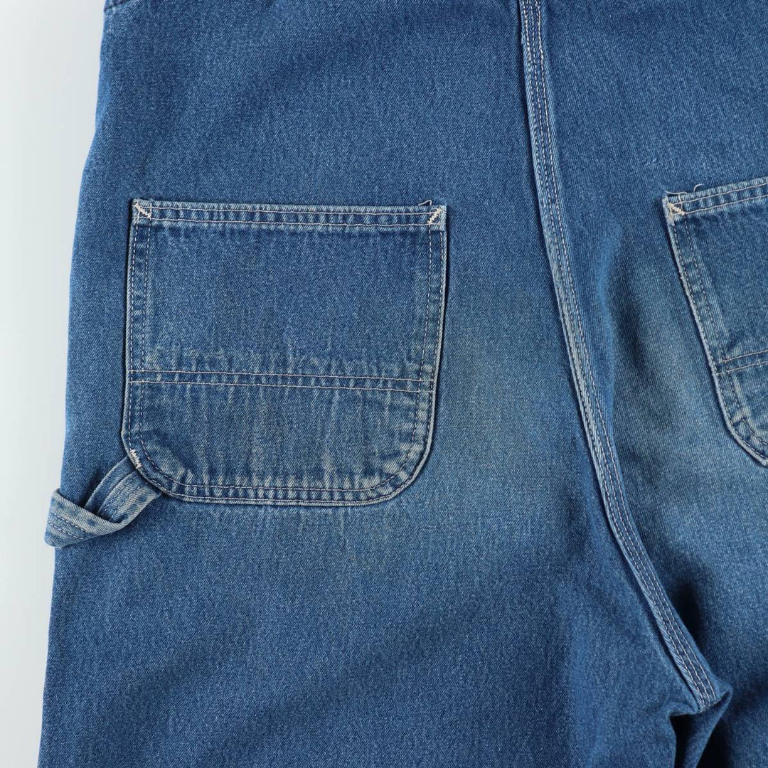 Carhartt denim overalls for men, equivalent to W38 cotton blue type Vintage Second Hand