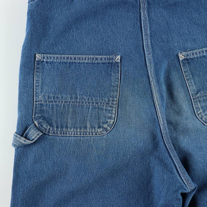 Carhartt denim overalls for men, equivalent to W38 cotton blue type Vintage Second Hand