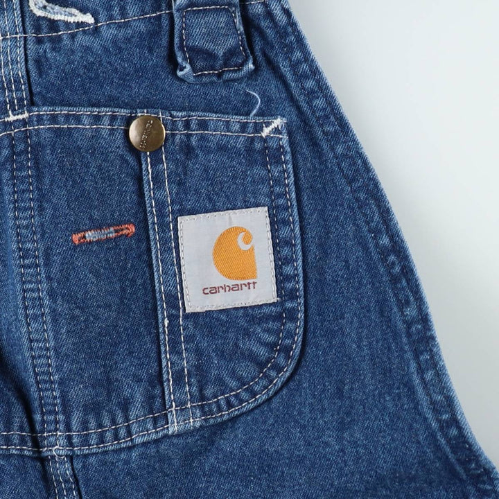 Carhartt Men's Denim Overalls (W30 equivalent) cotton navy blue type Vintage Second Hand