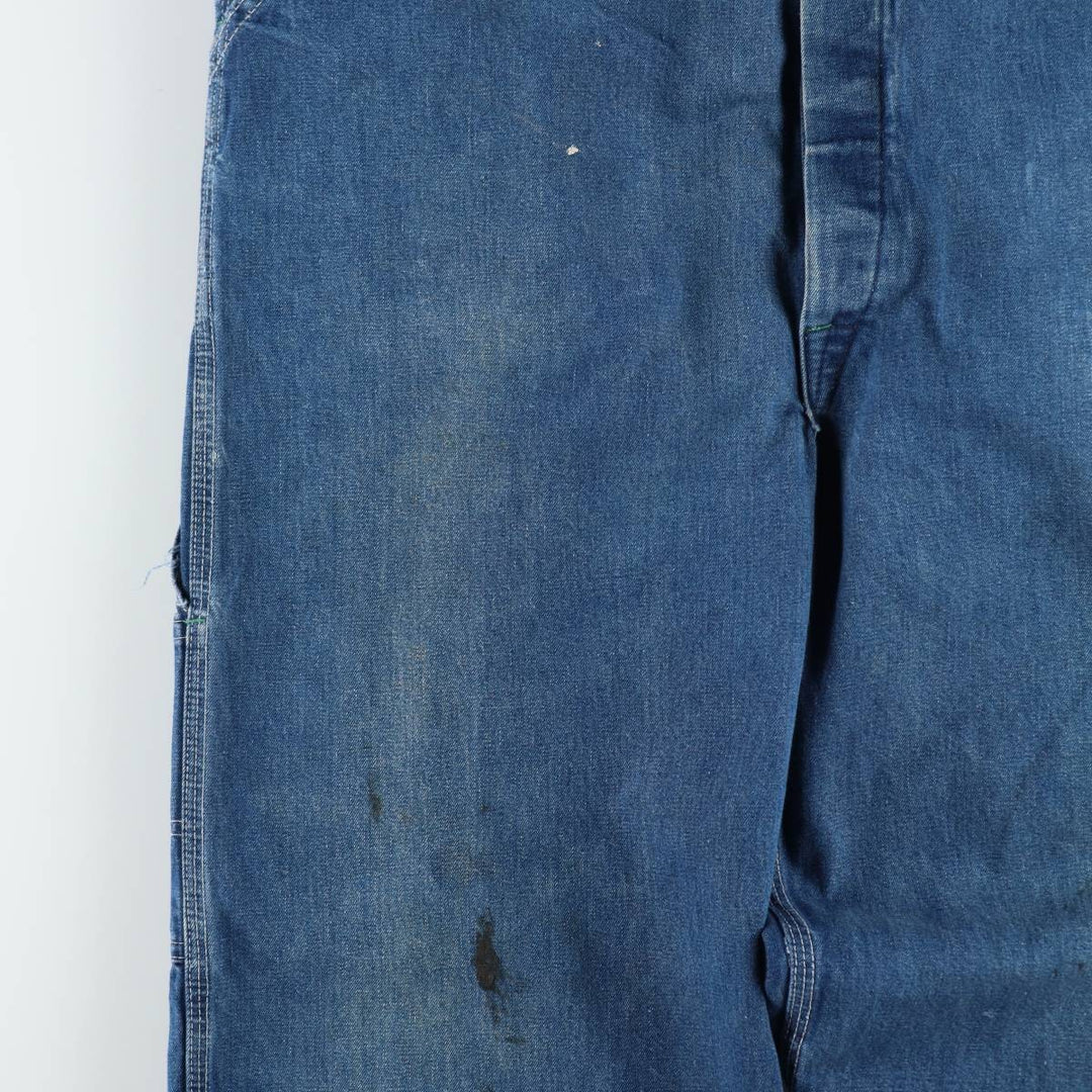 60s-70'S Osh Kosh denim overalls, men's size W36 (approx.) unclear blue type Vintage Second Hand