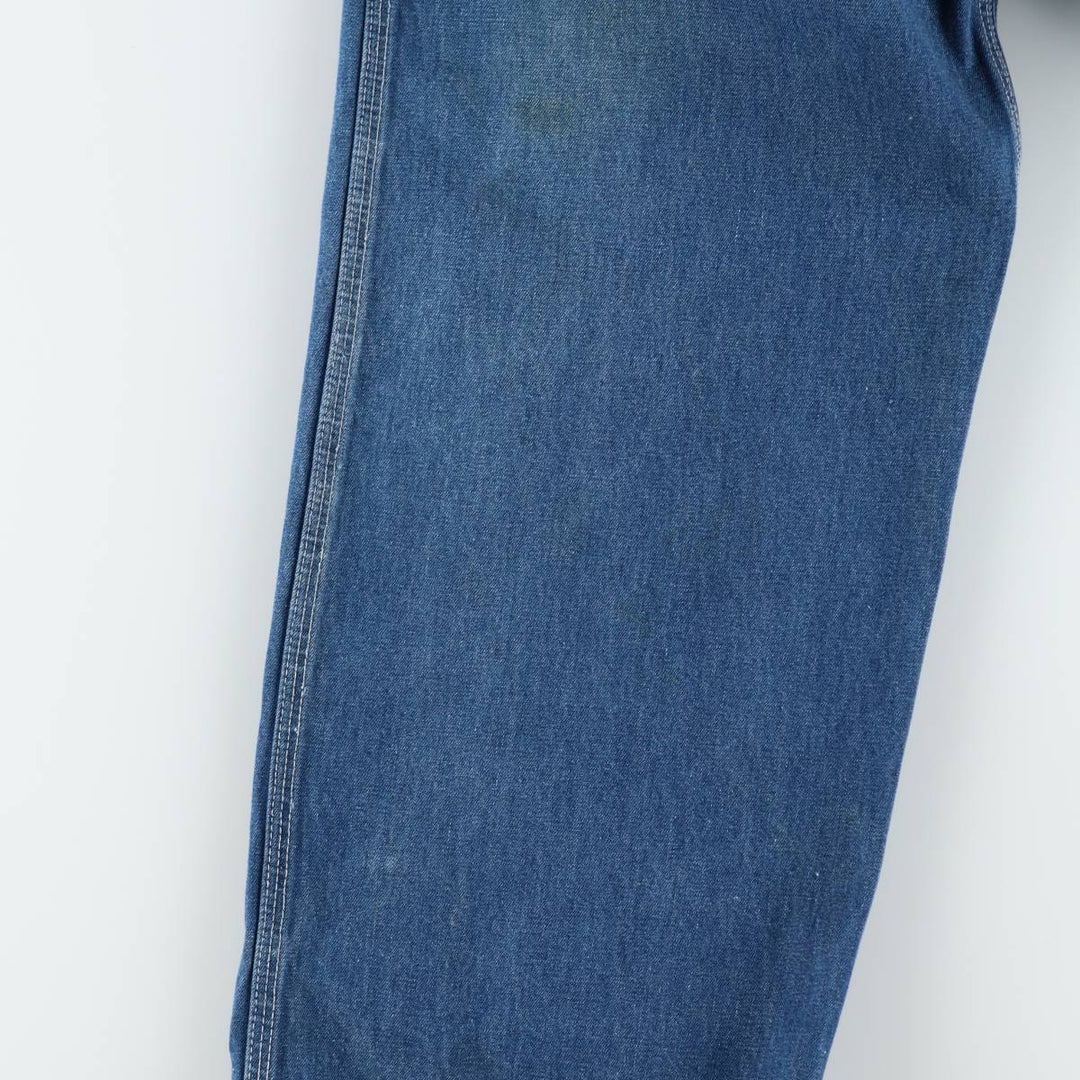 60s-70'S Osh Kosh denim overalls, men's size W36 (approx.) unclear blue type Vintage Second Hand