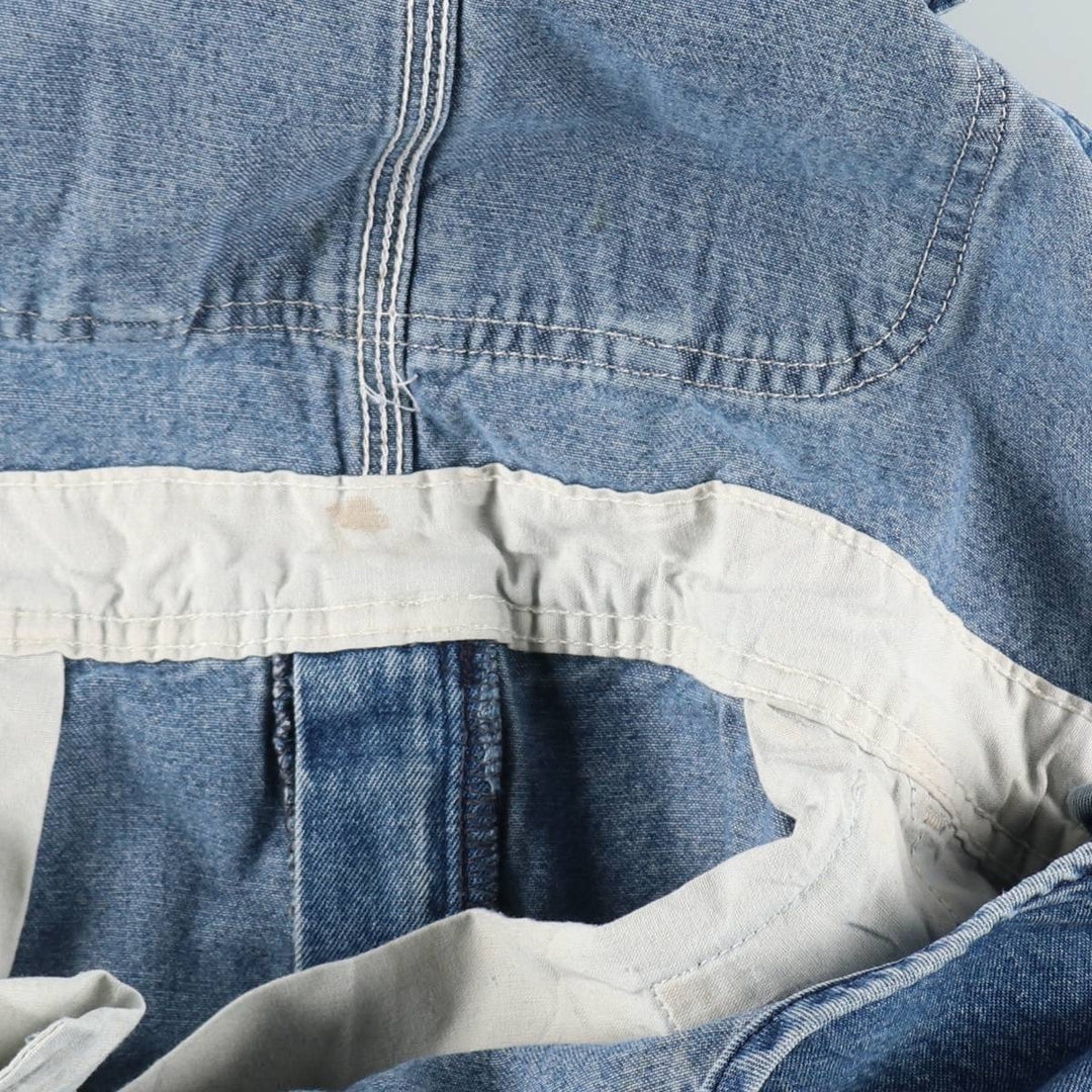 Carhartt denim overalls for men, equivalent to w36 cotton Blue type light blue Vintage Second Hand