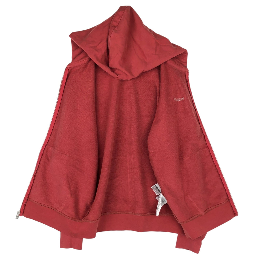 Levi's RELAXED Sweat Full-Zip Hoodie, Men's Size M (approx.) cotton red type Vintage Second Hand