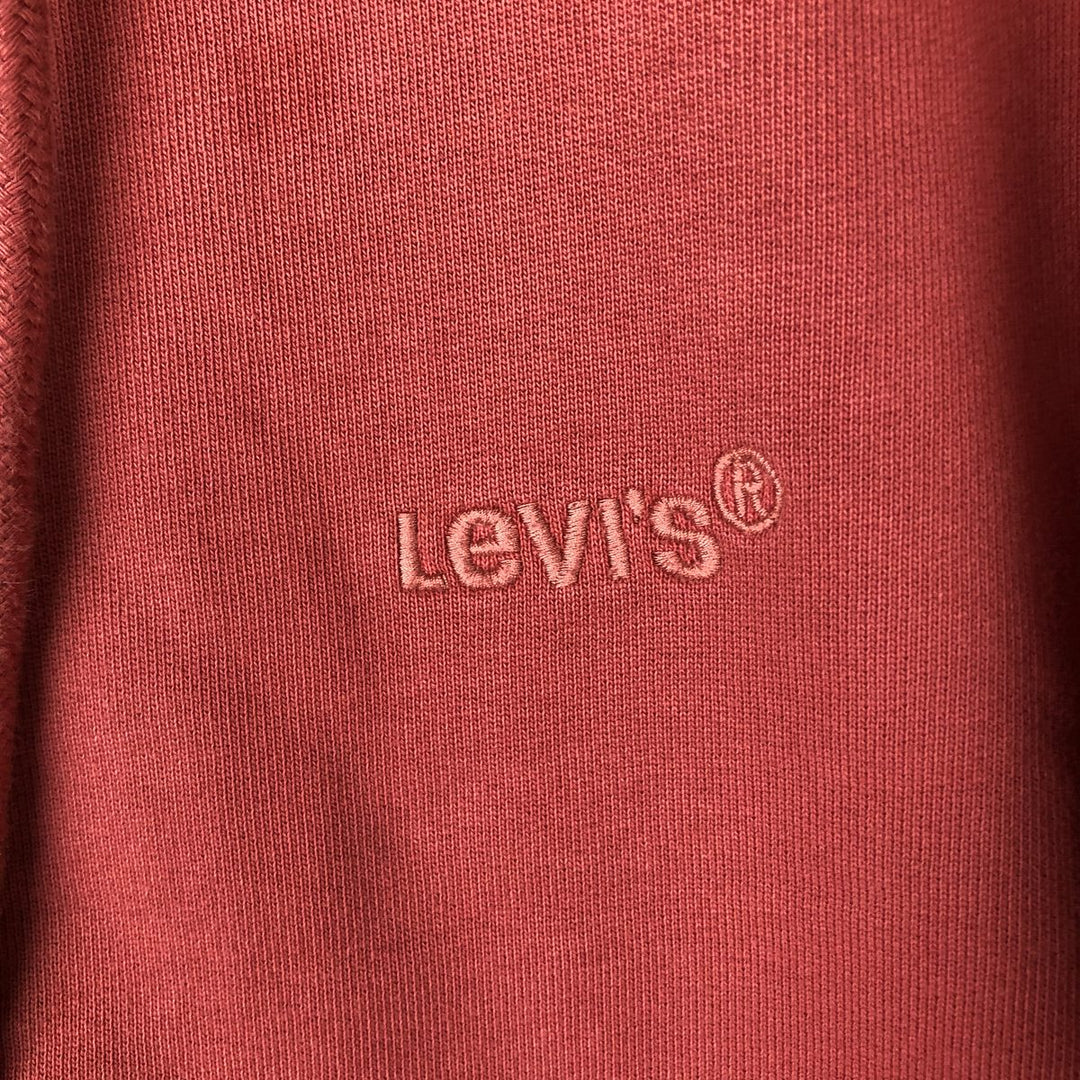 Levi's RELAXED Sweat Full-Zip Hoodie, Men's Size M (approx.) cotton red type Vintage Second Hand