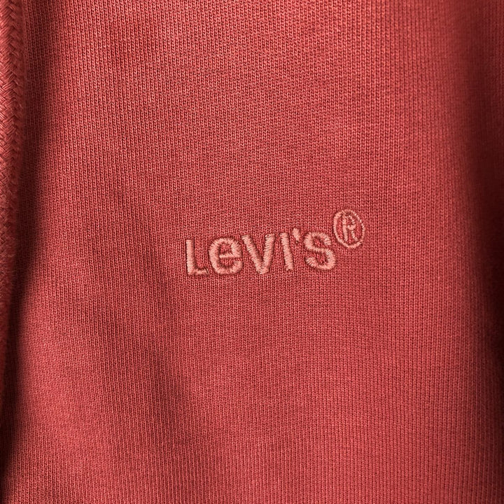 Levi's RELAXED Sweat Full-Zip Hoodie, Men's Size M (approx.) cotton red type Vintage Second Hand