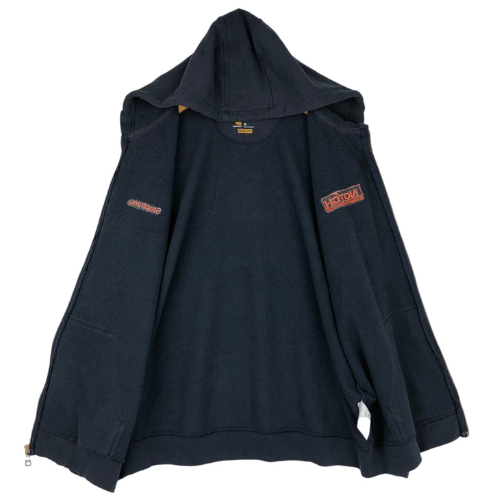 Carhartt Original Fit Notch Mechanical Constructors Advertising Full-Zip Sweatshirt Hoodie, Men's Size XL (approx.) cotton navy blue type Vintage Second Hand