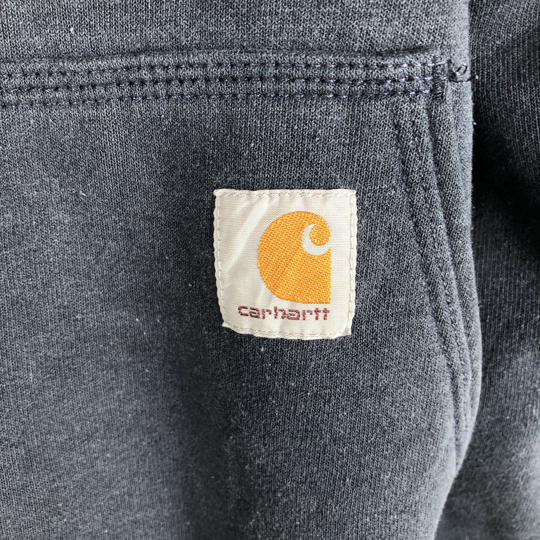 Carhartt Original Fit Notch Mechanical Constructors Advertising Full-Zip Sweatshirt Hoodie, Men's Size XL (approx.) cotton navy blue type Vintage Second Hand