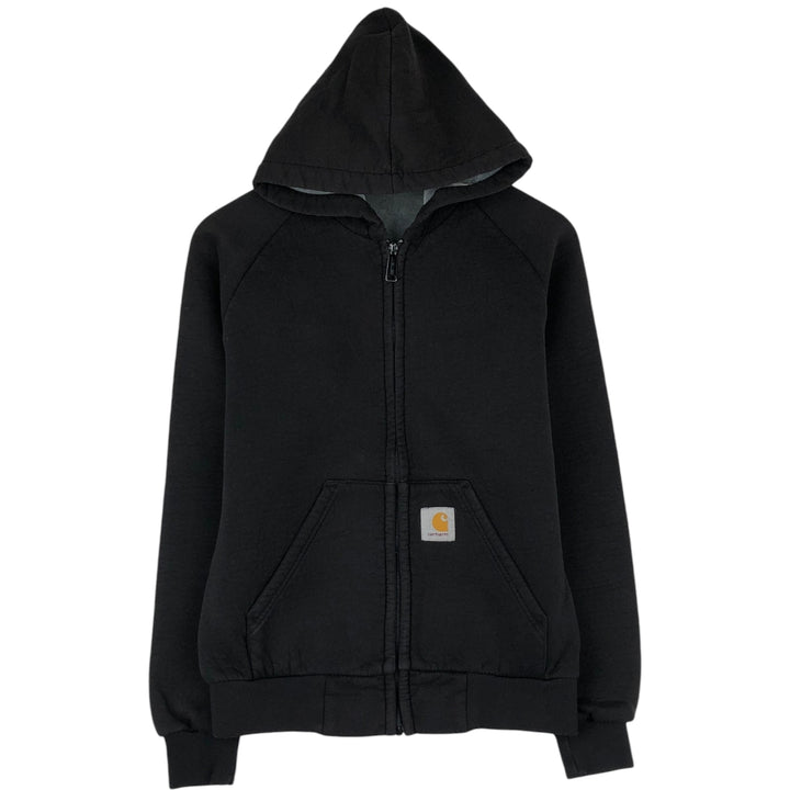 Carhartt WORK IN PROGRESS Bonded Sweat Full-Zip Hoodie (Men's Size S) cotton black type Vintage Second Hand