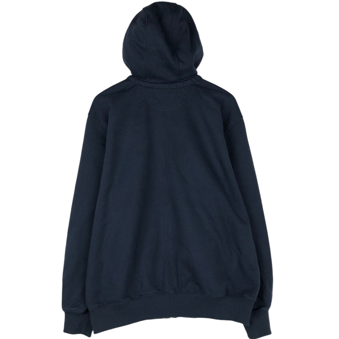 Carhartt Loose Fit FL Moore & Sons, Inc. Advertising Full-Zip Sweatshirt Hoodie, Men's Size L (approx.) cotton navy blue type Vintage Second Hand