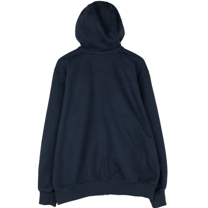 Carhartt Loose Fit FL Moore & Sons, Inc. Advertising Full-Zip Sweatshirt Hoodie, Men's Size L (approx.) cotton navy blue type Vintage Second Hand