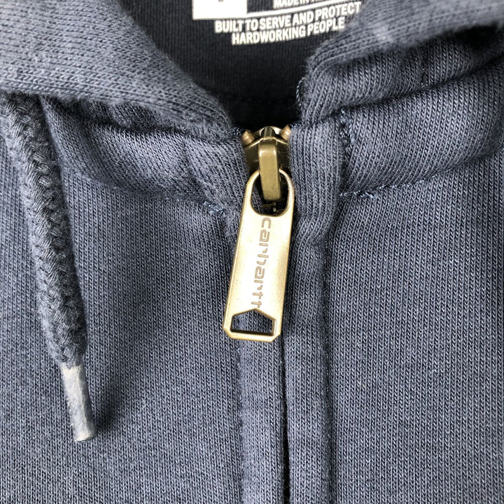 Carhartt Loose Fit FL Moore & Sons, Inc. Advertising Full-Zip Sweatshirt Hoodie, Men's Size L (approx.) cotton navy blue type Vintage Second Hand