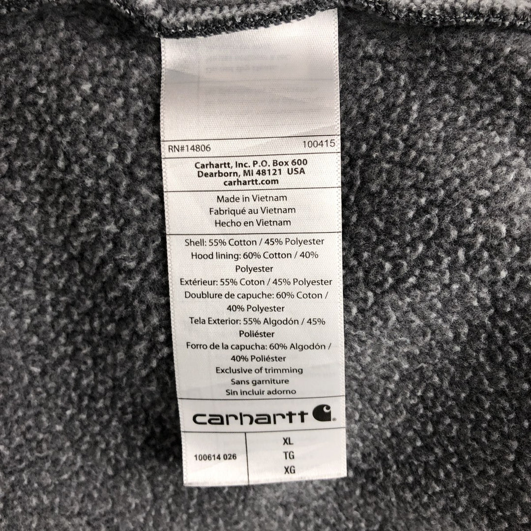 Carhartt ORIGINAL FIT Sweat Full Zip Hoodie Men's XL cotton gray type Vintage Second Hand