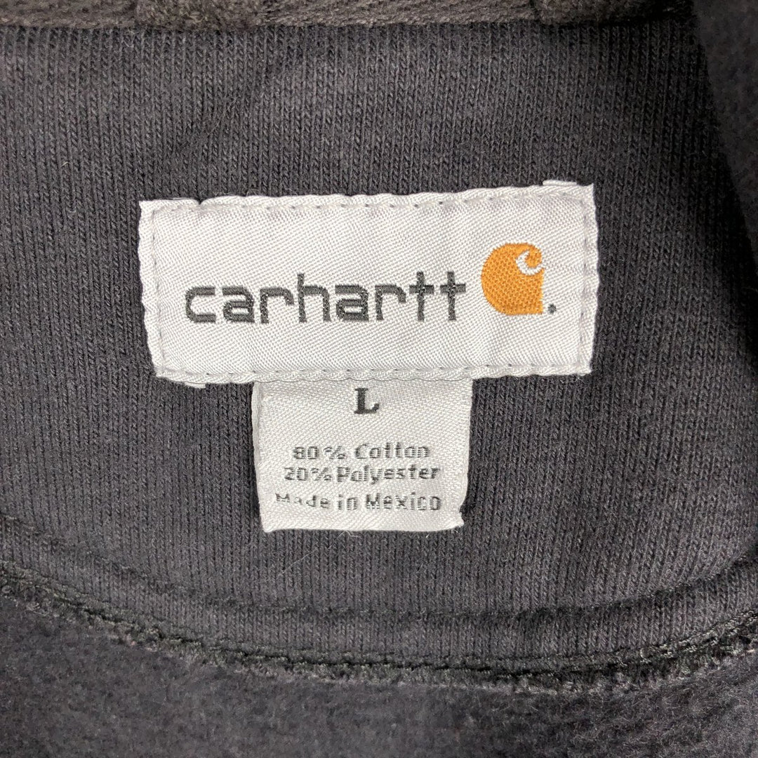 Carhartt Sweat Full Zip Hoodie Men's L size cotton black type Vintage Second Hand