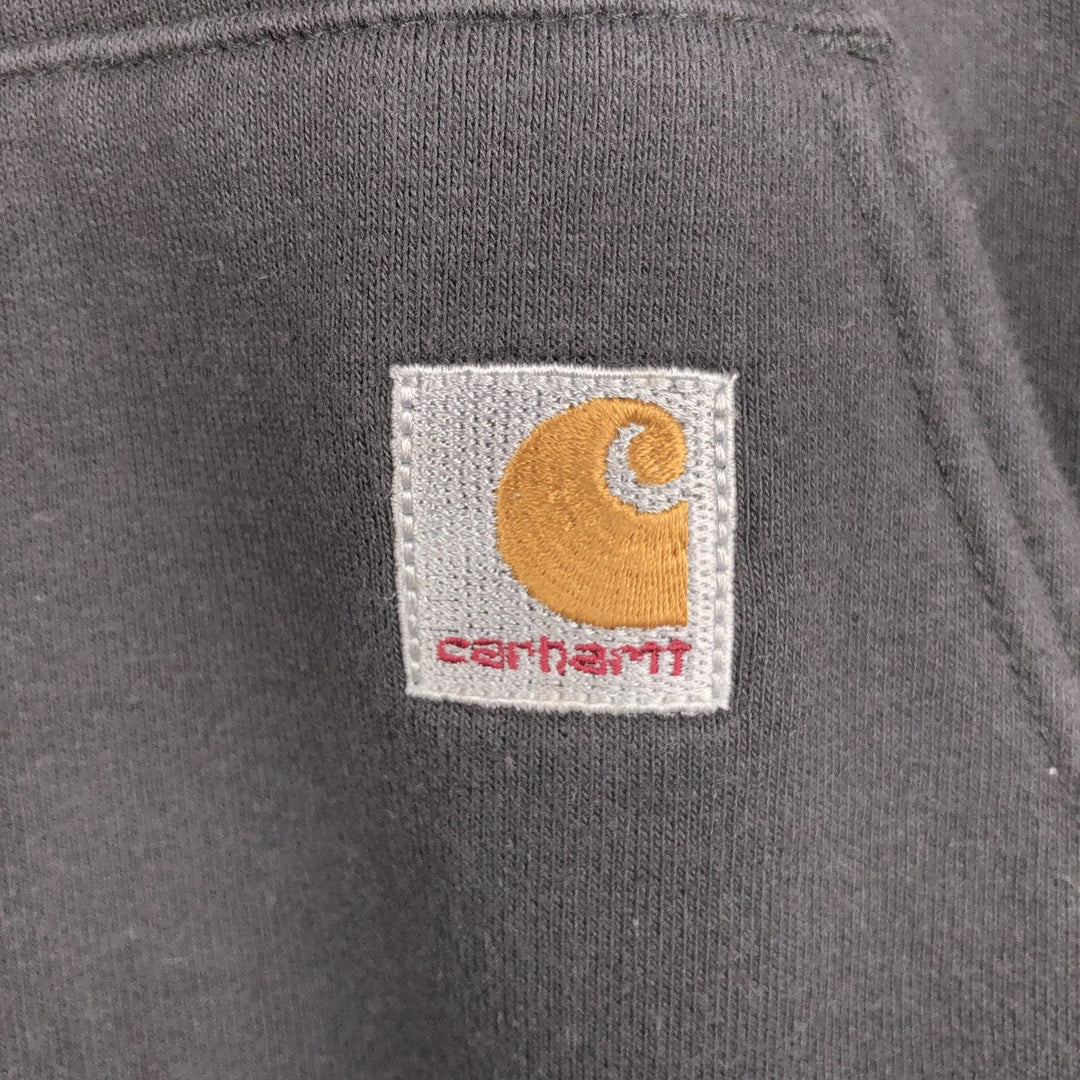 Carhartt Sweat Full Zip Hoodie Men's L size cotton black type Vintage Second Hand