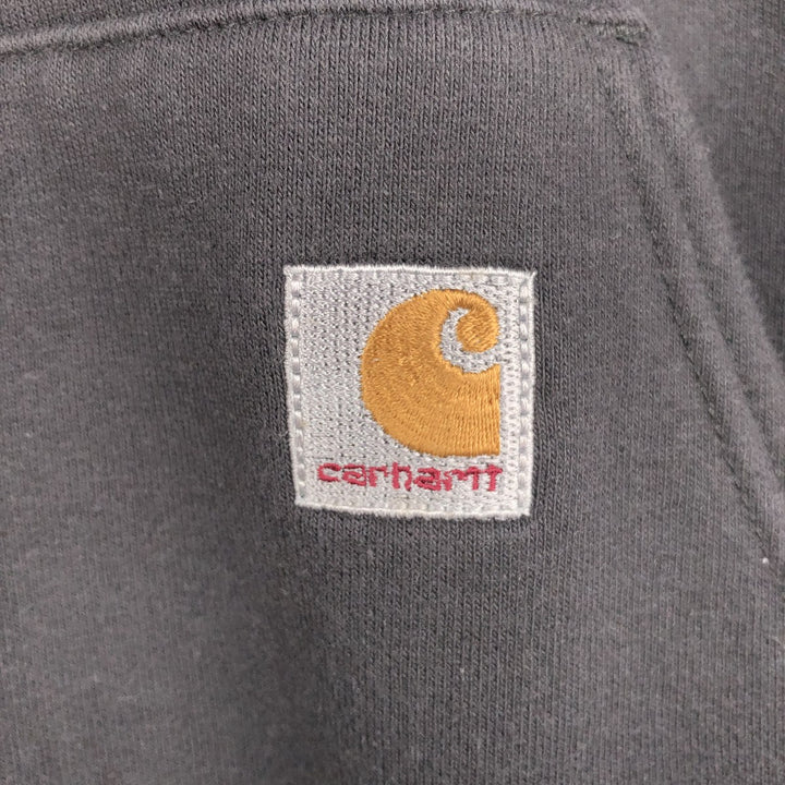 Carhartt Sweat Full Zip Hoodie Men's L size cotton black type Vintage Second Hand