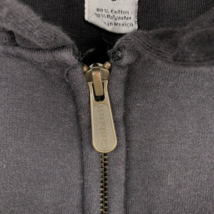 Carhartt Sweat Full Zip Hoodie Men's L size cotton black type Vintage Second Hand