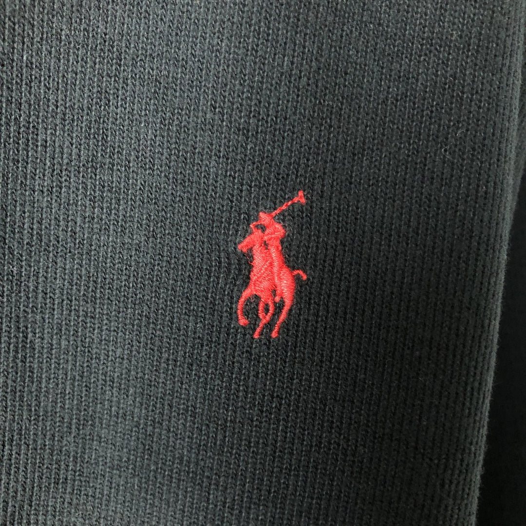 Ralph Lauren POLO by Ralph Lauren Rib-Knit Full-Zip Sweatshirt (Men's Size L) unclear black type Vintage Second Hand