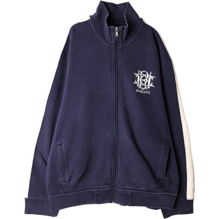 Ralph Lauren POLO by Ralph Lauren full zip sweatshirt, men's XL size cotton navy blue type Vintage Second Hand