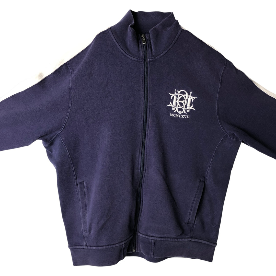 Ralph Lauren POLO by Ralph Lauren full zip sweatshirt, men's XL size cotton navy blue type Vintage Second Hand