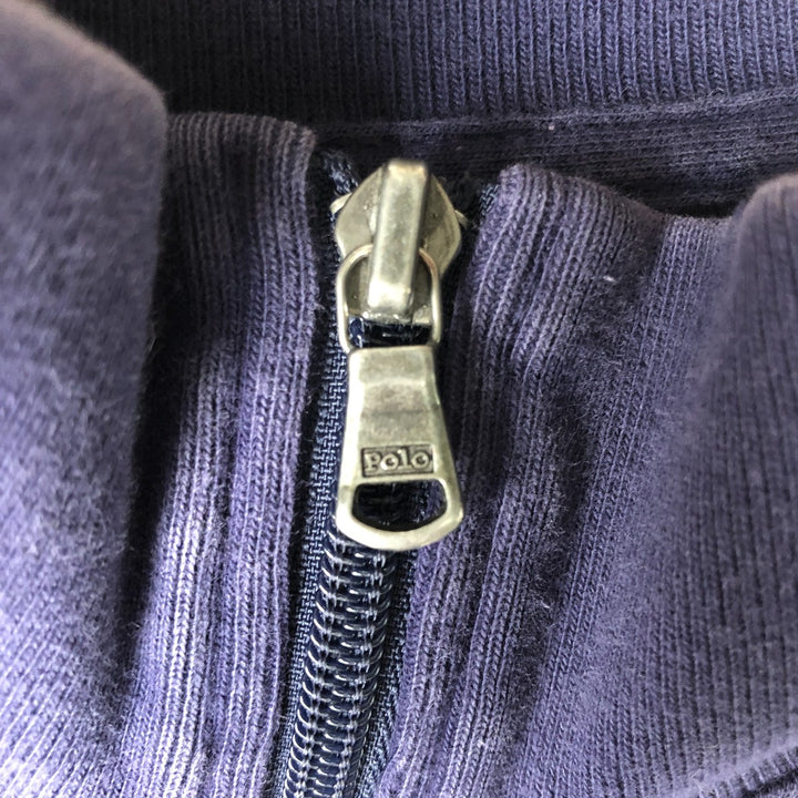 Ralph Lauren POLO by Ralph Lauren full zip sweatshirt, men's XL size cotton navy blue type Vintage Second Hand