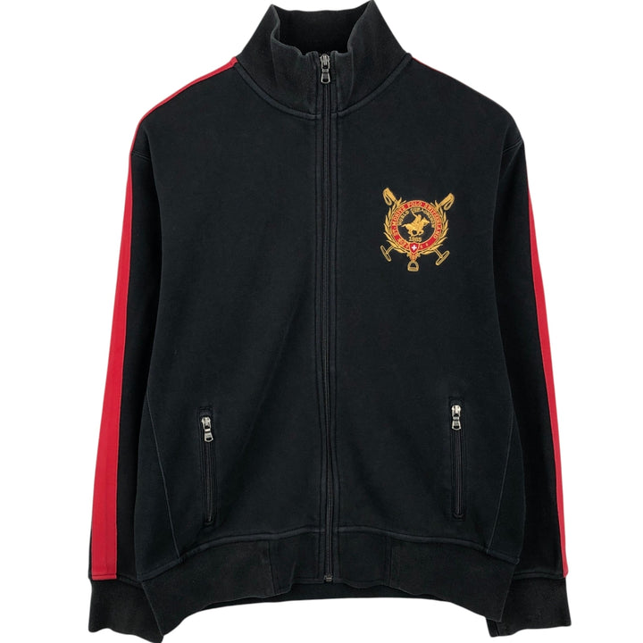 Ralph Lauren POLO by Ralph Lauren full zip sweatshirt, men's size L cotton black type Vintage Second Hand