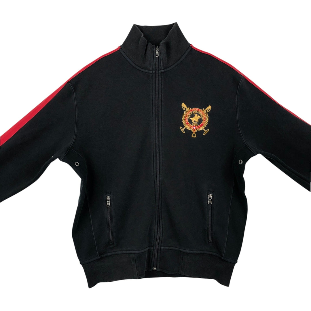 Ralph Lauren POLO by Ralph Lauren full zip sweatshirt, men's size L cotton black type Vintage Second Hand