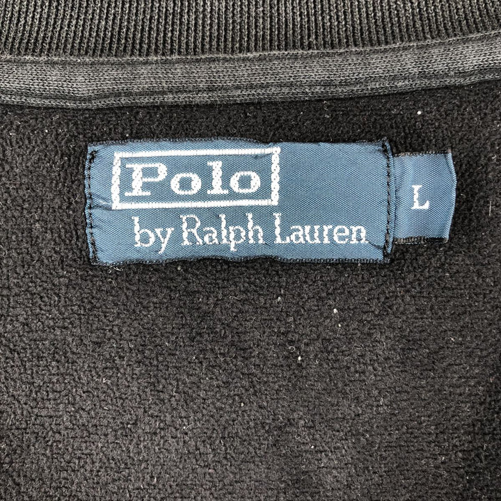 Ralph Lauren POLO by Ralph Lauren full zip sweatshirt, men's size L cotton black type Vintage Second Hand