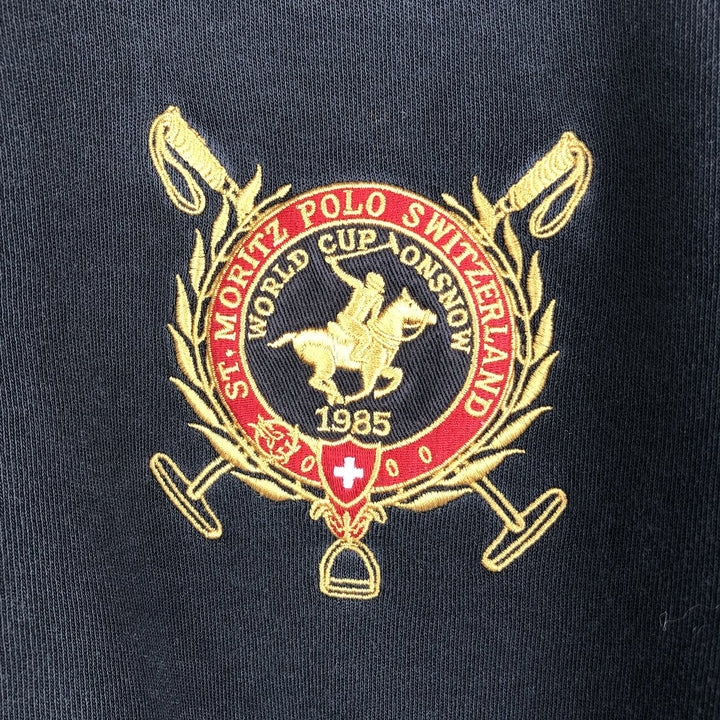 Ralph Lauren POLO by Ralph Lauren full zip sweatshirt, men's size L cotton black type Vintage Second Hand
