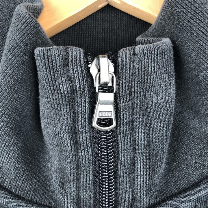 Ralph Lauren POLO by Ralph Lauren full zip sweatshirt, men's size L cotton black type Vintage Second Hand
