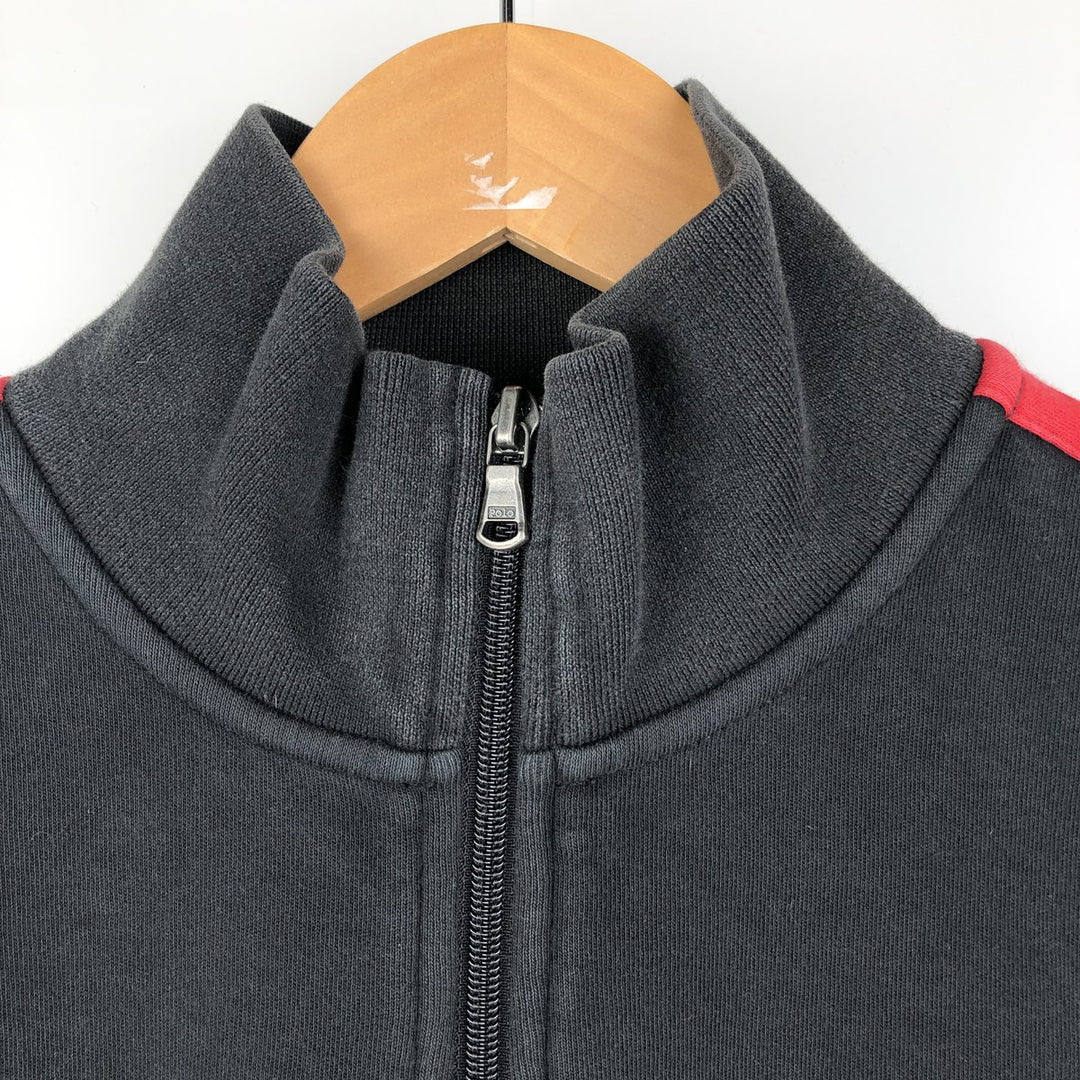 Ralph Lauren POLO by Ralph Lauren full zip sweatshirt, men's size L cotton black type Vintage Second Hand