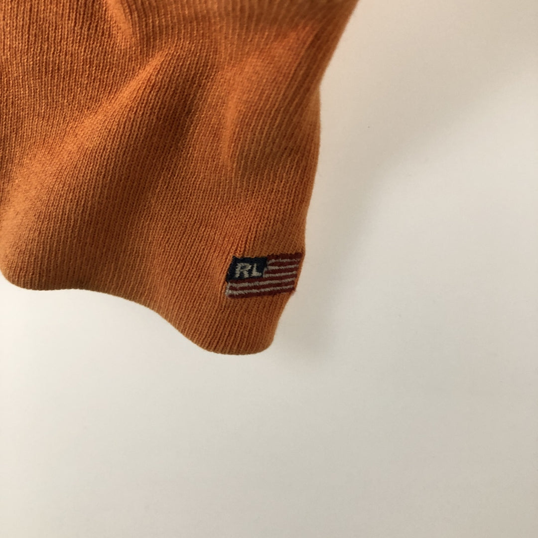 2000'S Ralph Lauren Polo Jeans Company full-zip sweatshirt hoodie, men's size XL cotton orange type Vintage Second Hand