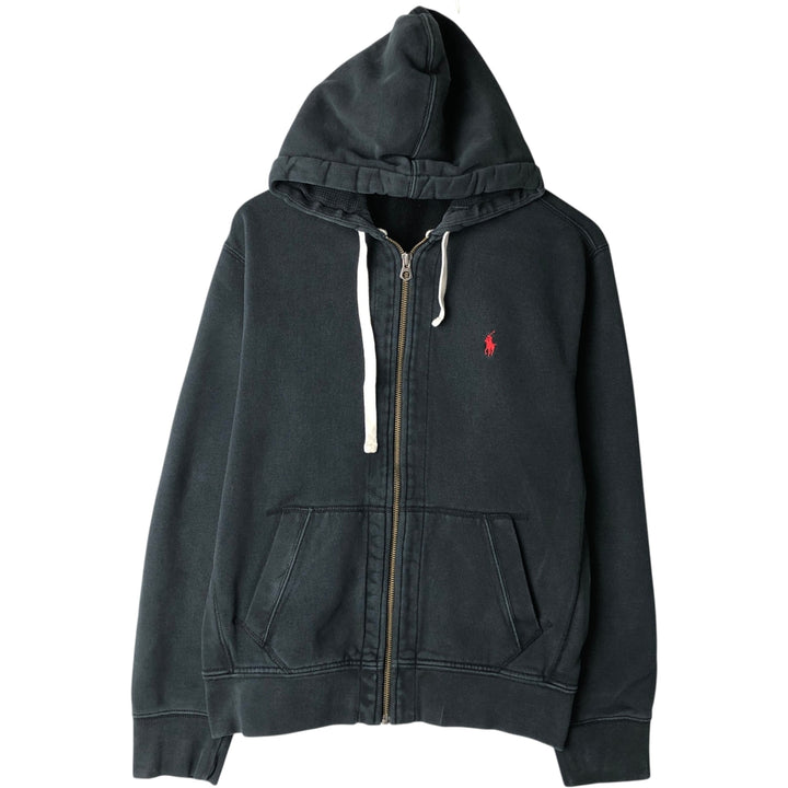 Ralph Lauren POLO by Ralph Lauren Sweat Full Zip Hoodie Men's L size cotton black type Vintage Second Hand