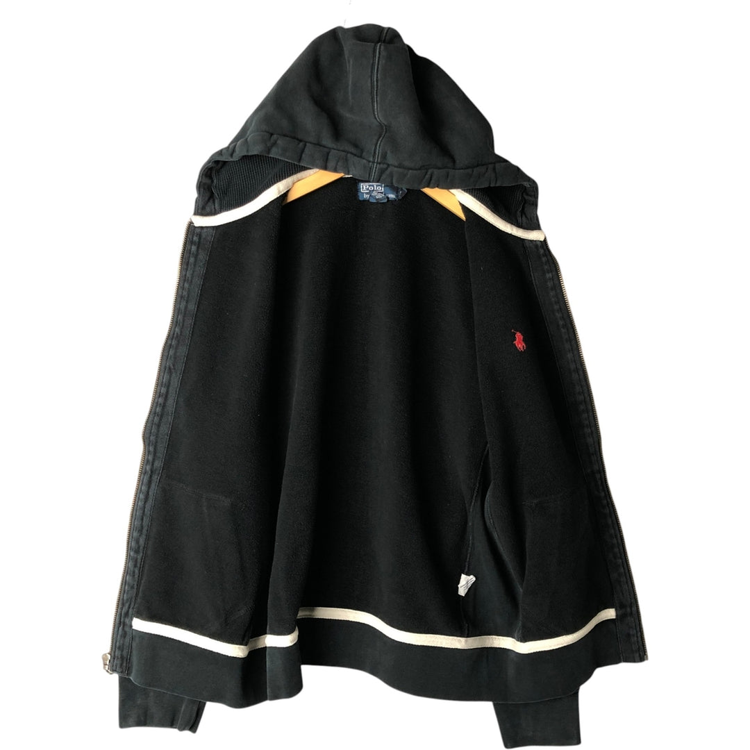 Ralph Lauren POLO by Ralph Lauren Sweat Full Zip Hoodie Men's L size cotton black type Vintage Second Hand