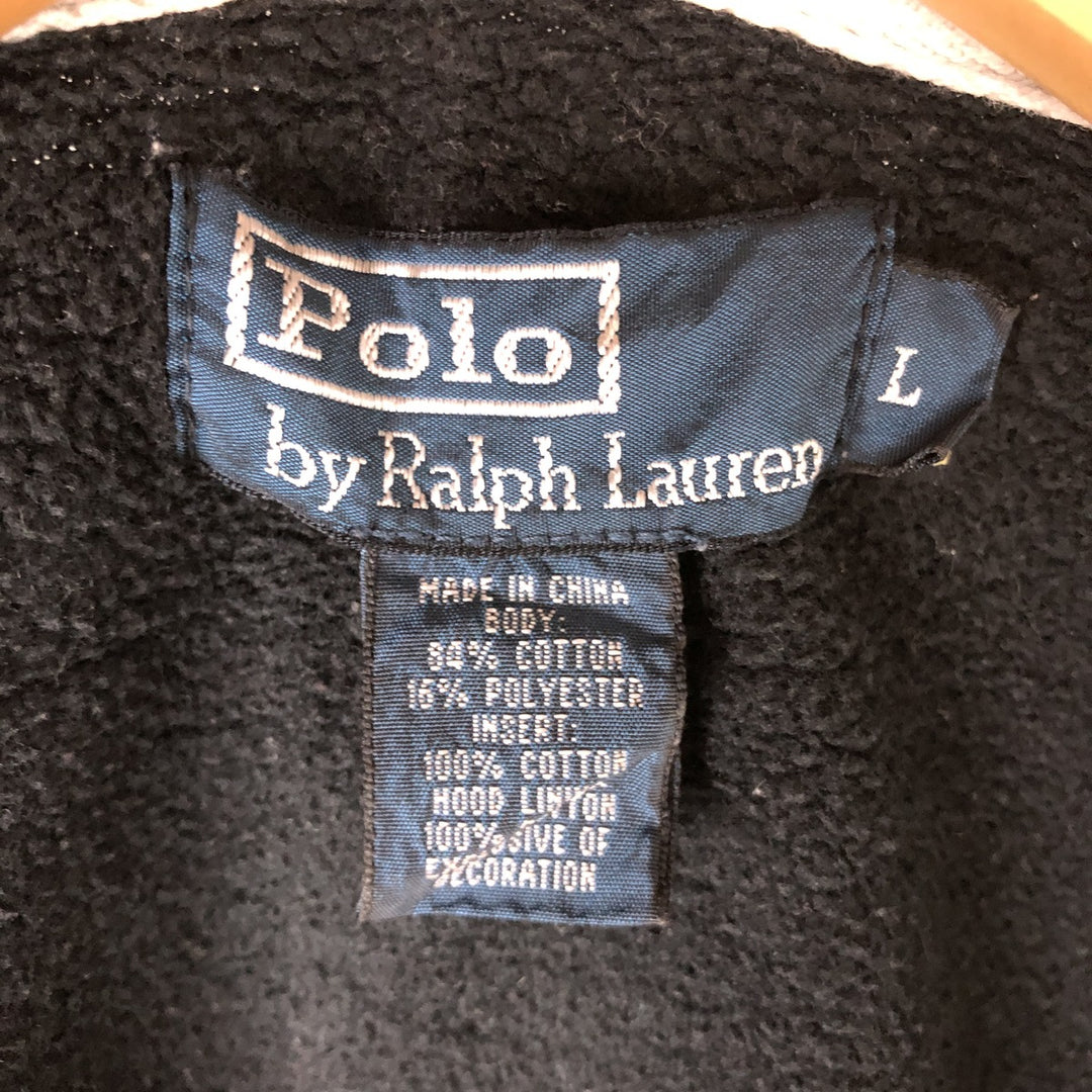 Ralph Lauren POLO by Ralph Lauren Sweat Full Zip Hoodie Men's L size cotton black type Vintage Second Hand