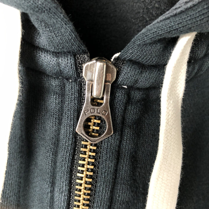 Ralph Lauren POLO by Ralph Lauren Sweat Full Zip Hoodie Men's L size cotton black type Vintage Second Hand