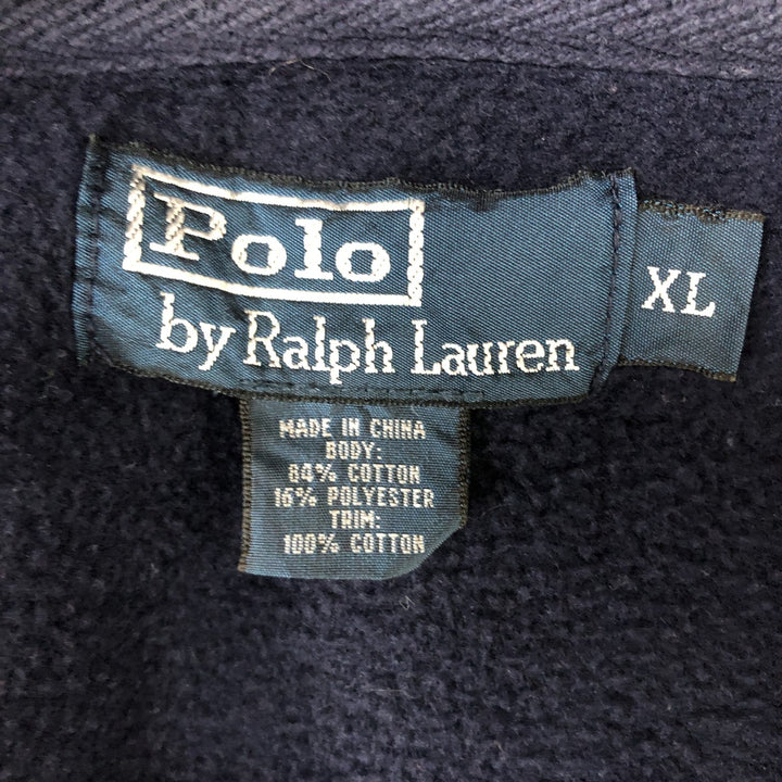 Ralph Lauren POLO by Ralph Lauren Sweat Full Zip Hoodie Men's XL cotton navy blue type Vintage Second Hand