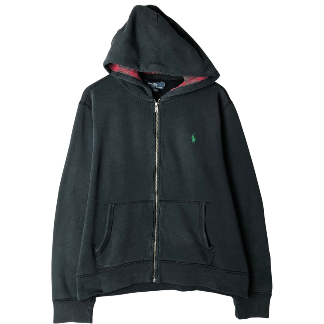 Ralph Lauren POLO by Ralph Lauren Sweat Full Zip Hoodie Men's XL cotton navy blue type Vintage Second Hand