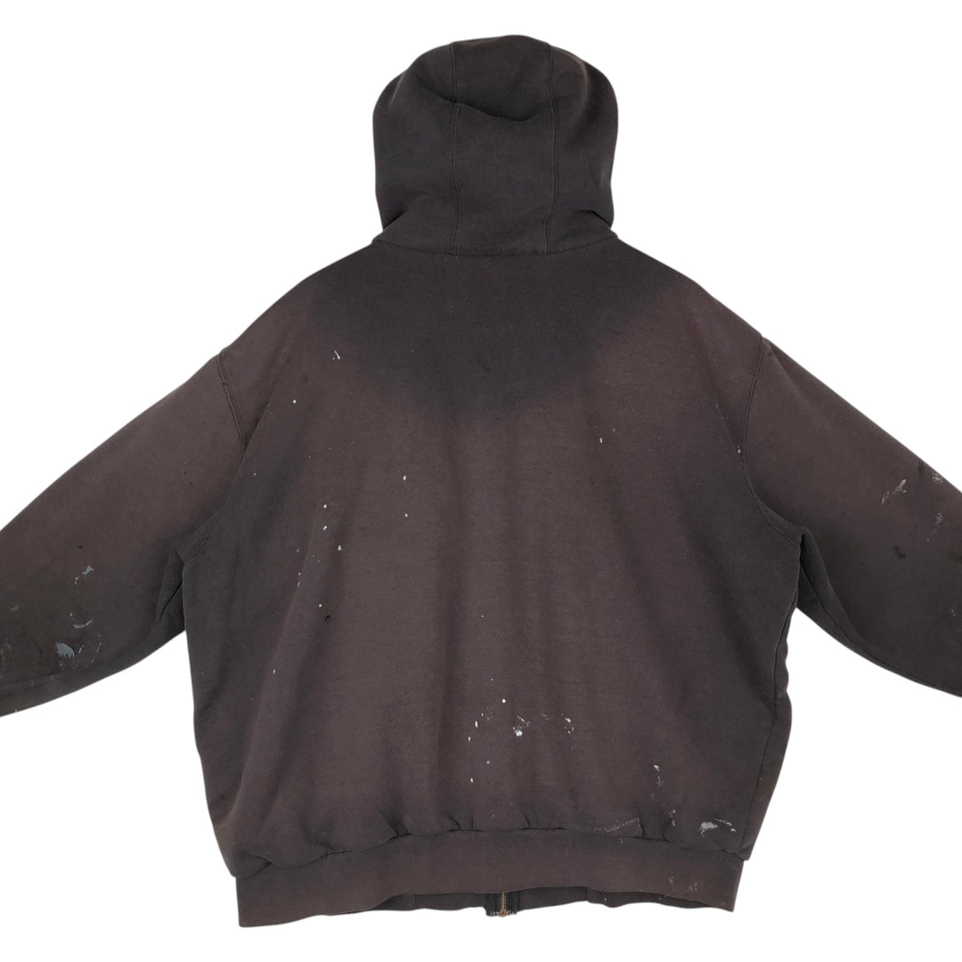 Carhartt Painted Full-Zip Sweatshirt, Men's XXL unclear black type Vintage Second Hand