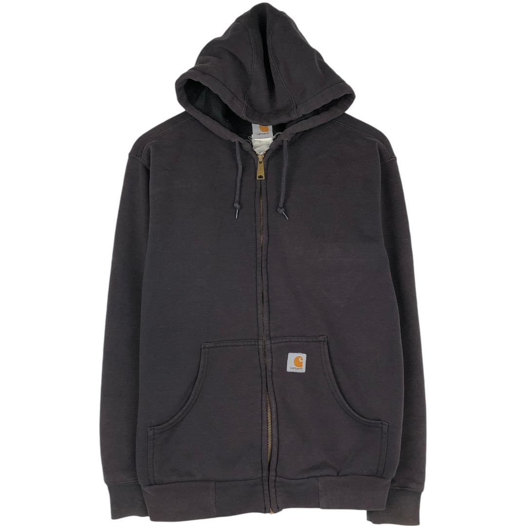 Carhartt Sweat Full Zip Hoodie Men's L size unclear black type Vintage Second Hand