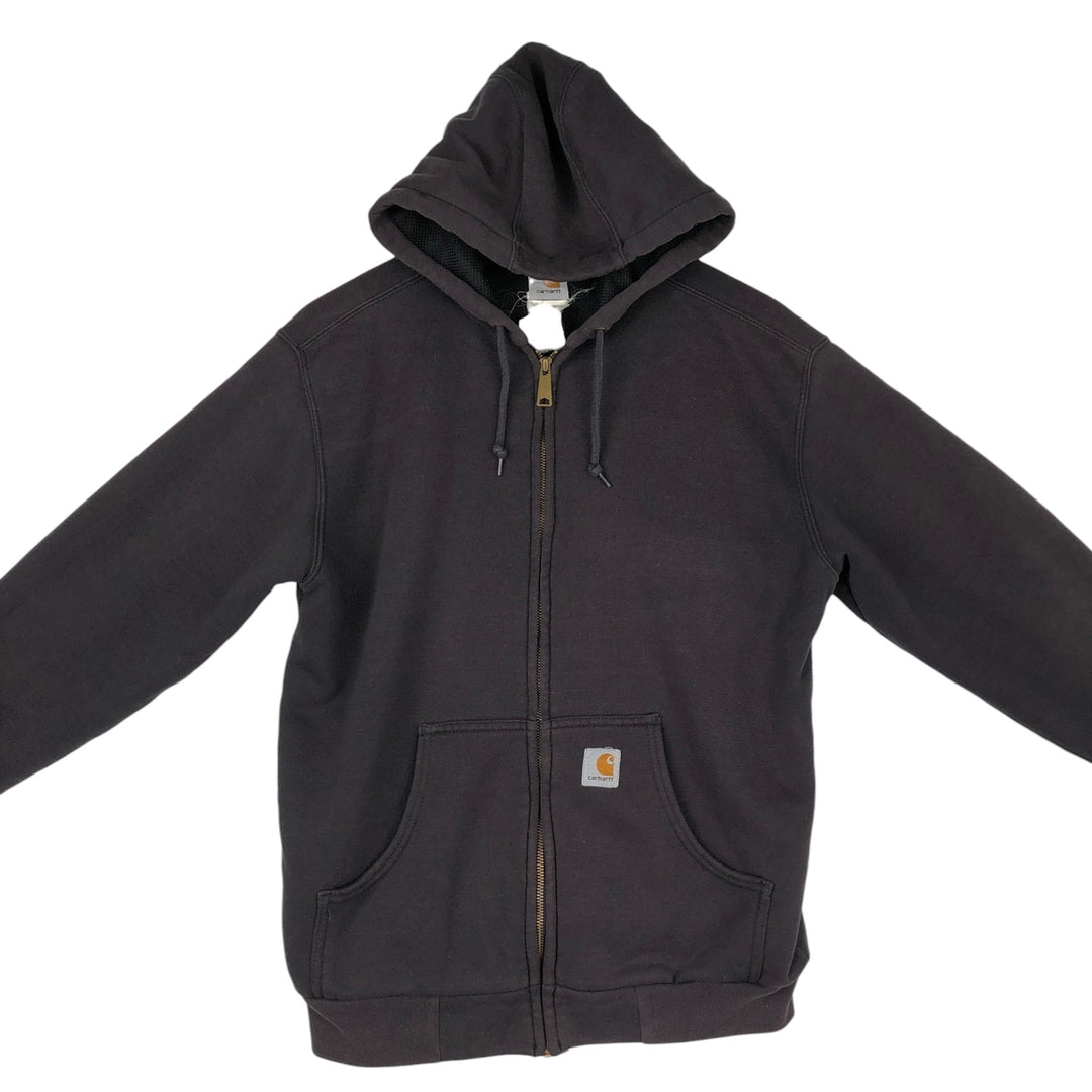 Carhartt Sweat Full Zip Hoodie Men's L size unclear black type Vintage Second Hand