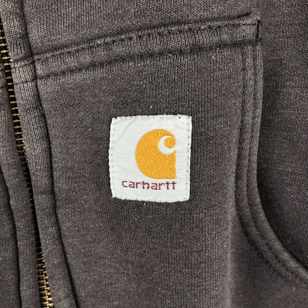 Carhartt Sweat Full Zip Hoodie Men's L size unclear black type Vintage Second Hand