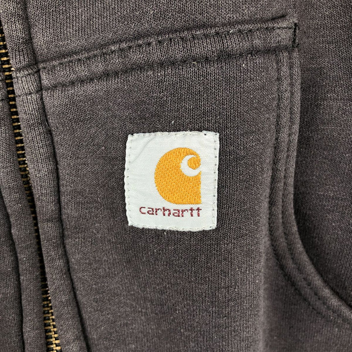 Carhartt Sweat Full Zip Hoodie Men's L size unclear black type Vintage Second Hand