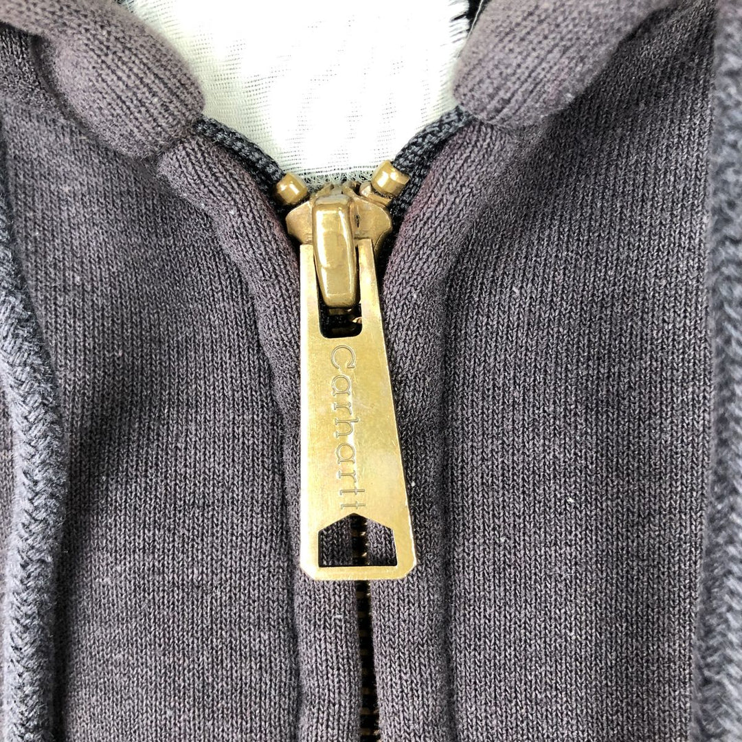 Carhartt Sweat Full Zip Hoodie Men's L size unclear black type Vintage Second Hand