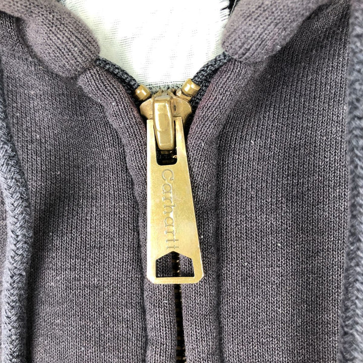 Carhartt Sweat Full Zip Hoodie Men's L size unclear black type Vintage Second Hand