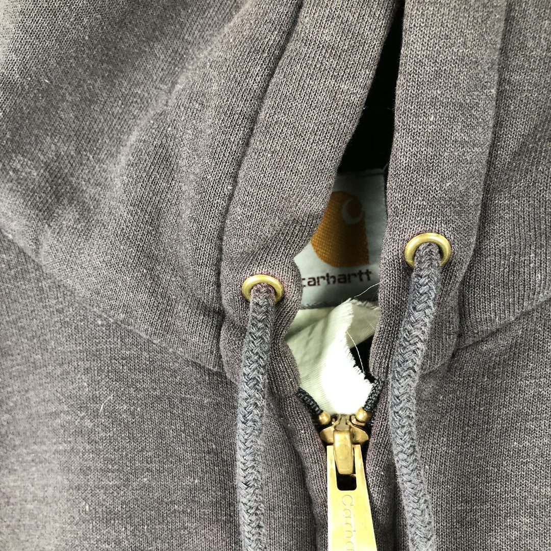 Carhartt Sweat Full Zip Hoodie Men's L size unclear black type Vintage Second Hand