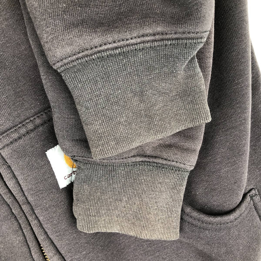 Carhartt Sweat Full Zip Hoodie Men's L size unclear black type Vintage Second Hand