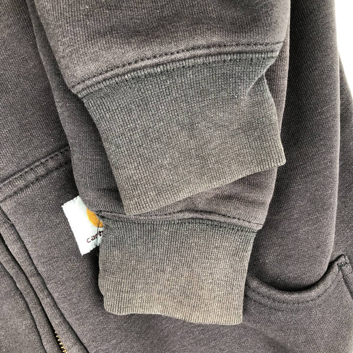 Carhartt Sweat Full Zip Hoodie Men's L size unclear black type Vintage Second Hand