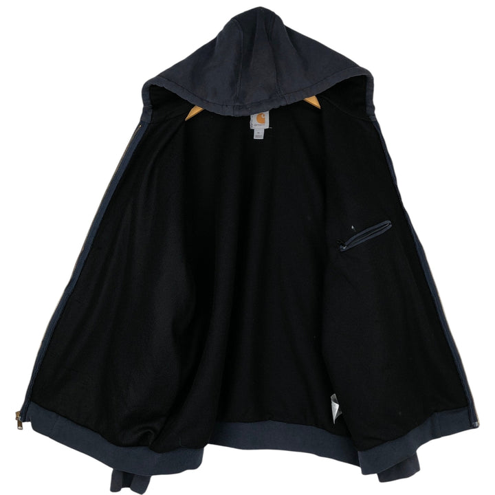 Carhartt RAIN DEFENDER Full-Zip Sweatshirt Hoodie (Men's Size XL) cotton navy blue type Vintage Second Hand