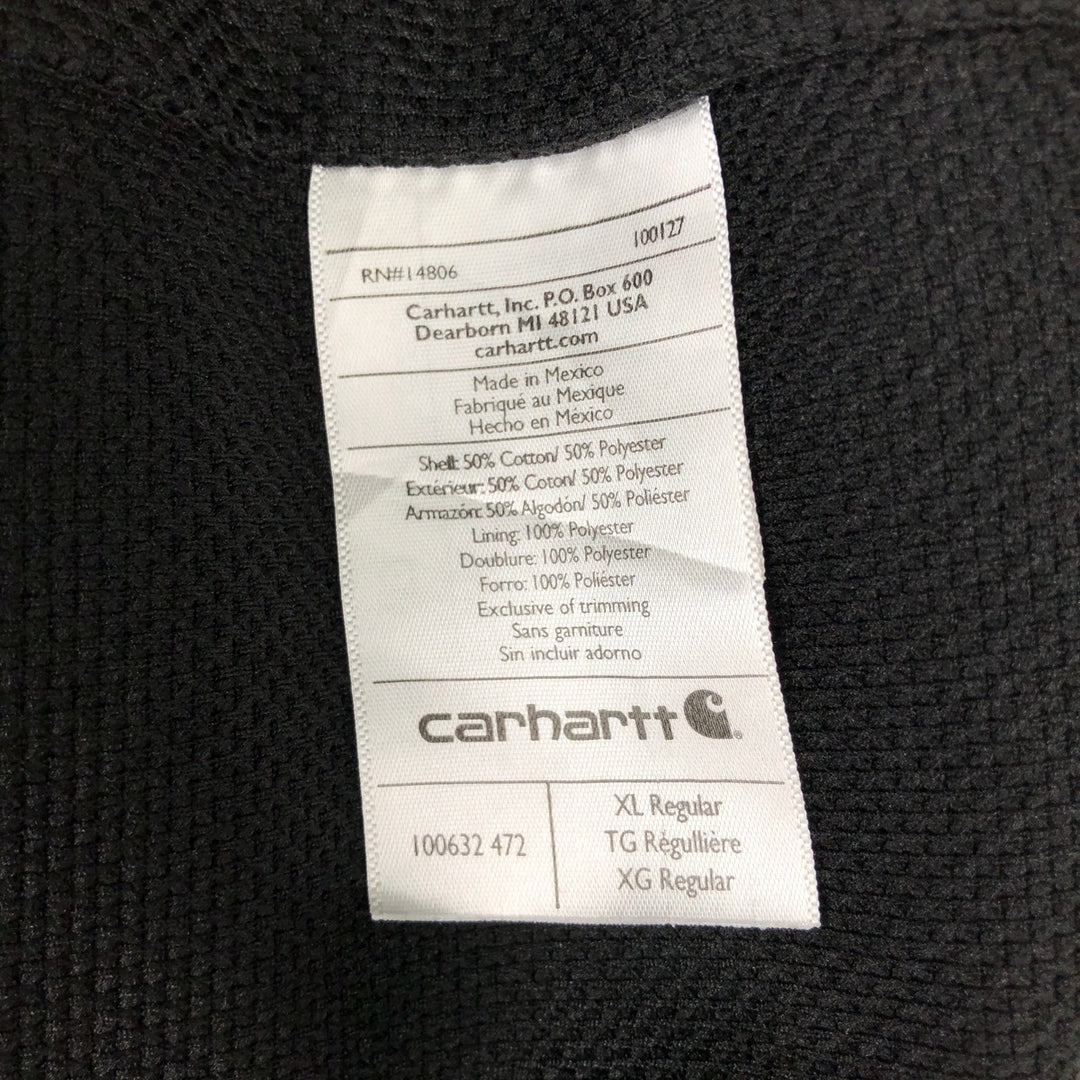 Carhartt RAIN DEFENDER Full-Zip Sweatshirt Hoodie (Men's Size XL) cotton navy blue type Vintage Second Hand